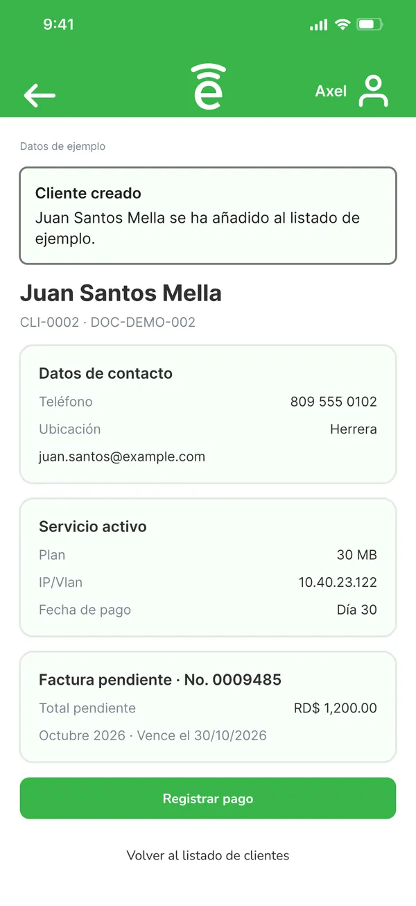 Detalle de cliente